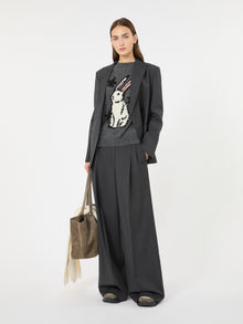 Alpaca And Wool-Blend Yarn Sweater for Women - Medium Grey - Max Mara UAE