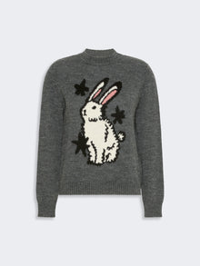 Alpaca And Wool-Blend Yarn Sweater for Women - Medium Grey - Max Mara UAE