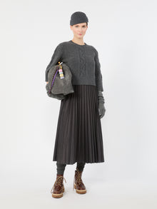 Jersey Dress With A Wool Top for Women - Dark Grey - Max Mara UAE