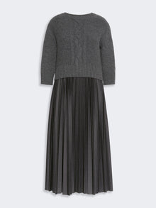 Jersey Dress With A Wool Top for Women - Dark Grey - Max Mara UAE