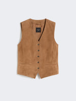 Suede Waistcoat for Women - Brown - Max Mara UAE