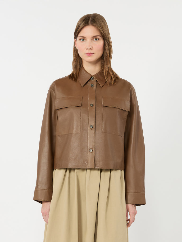 max mara nappa leather jacket