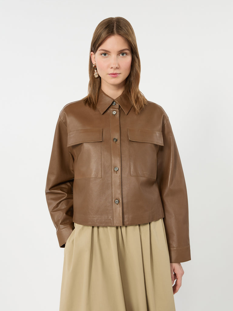 max mara nappa leather jacket