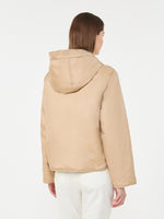 Padded, Hooded Jacket In Water-Repellent Canvas for Women - Beige - Max Mara UAE