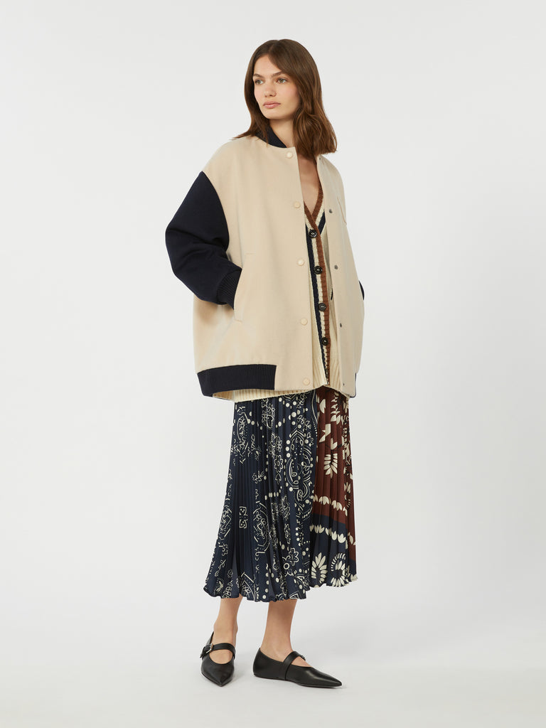 max mara double-faced wool bomber jacket