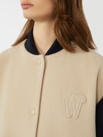 Double-Faced Wool Bomber Jacket for Women - Sand - Max Mara UAE