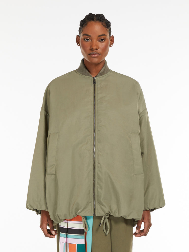 max mara water-repellent twill bomber jacket