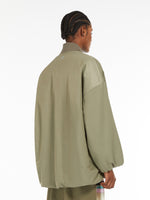 Water-Repellent Twill Bomber Jacket for Women - Sage Green - Max Mara UAE
