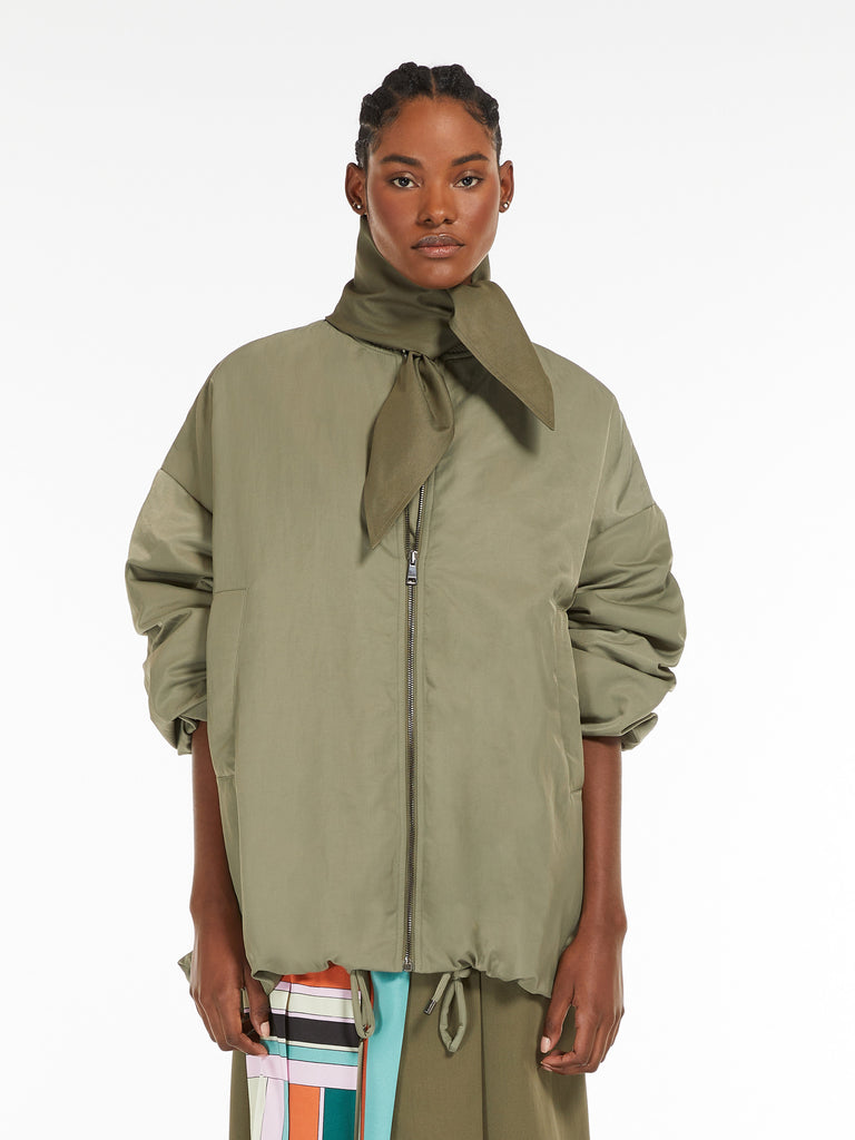 max mara water-repellent twill bomber jacket