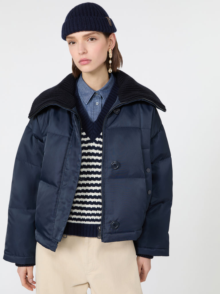 max mara water-repellent technical twill down jacket