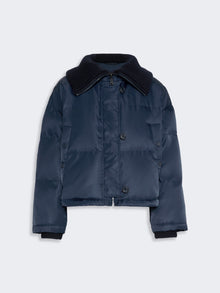 Water-Repellent Technical Twill Down Jacket for Women - Navy - Max Mara UAE