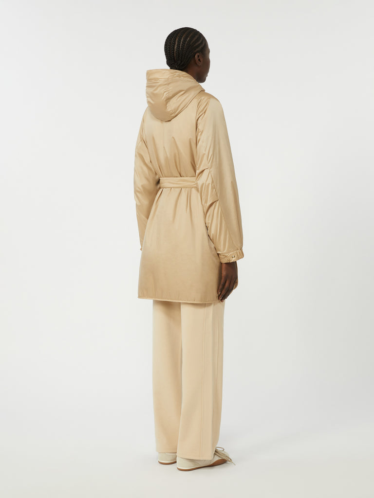 max mara reversible padded parka in water-repellent canvas