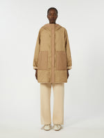 max mara reversible padded parka in water-repellent canvas for women