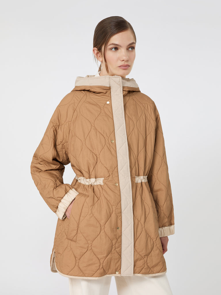 max mara reversible water-repellent canvas padded parka
