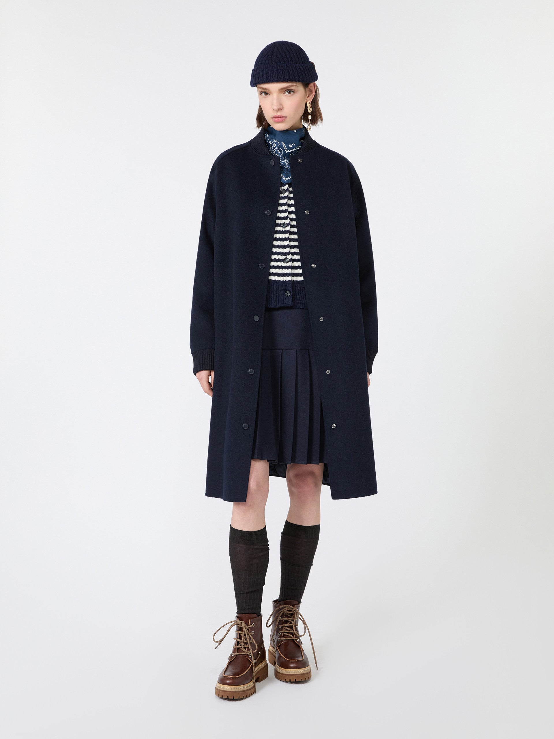 max mara double-sided wool drap coat for women