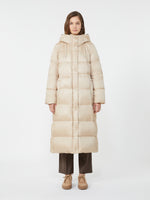 Reversible down jacket in water-repellent canvas
