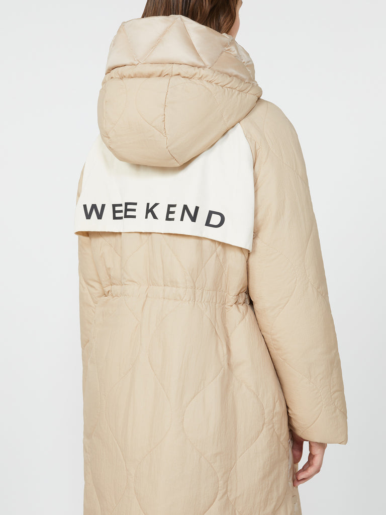 max mara reversible down jacket in water-repellent canvas