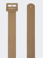 Shiny Nappa Leather Belt for Women - Turtledove - Max Mara UAE