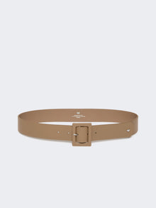 Shiny Nappa Leather Belt for Women - Turtledove - Max Mara UAE