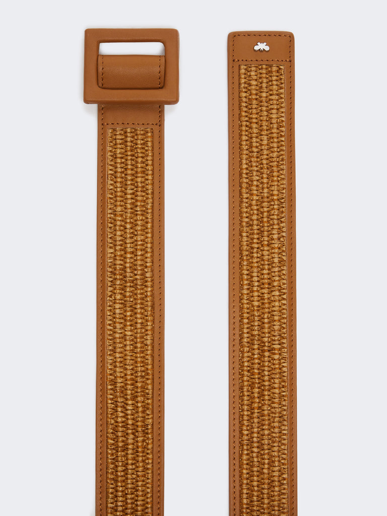 max mara raffia effect belt