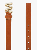 Branded Buckle-Embellished Leather Belt for Women - Make Up Lumiere - Max Mara UAE