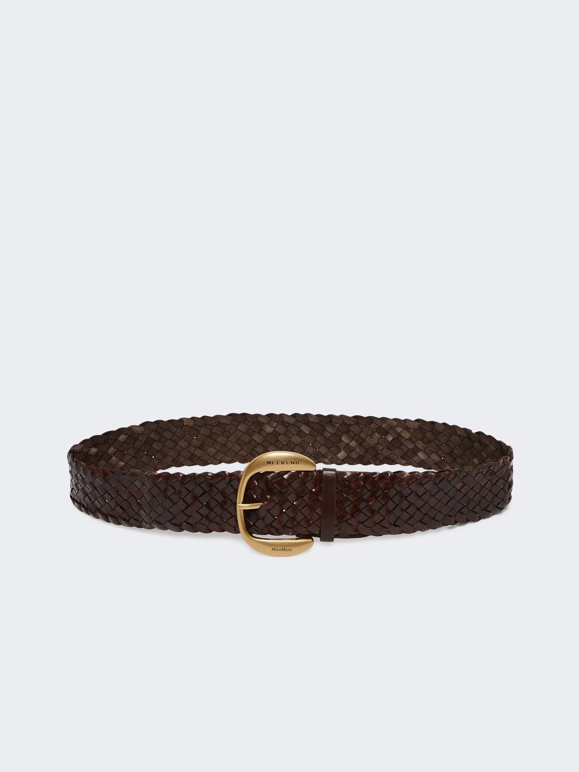 max mara braided leather belt for women