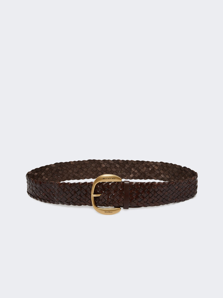max mara braided leather belt