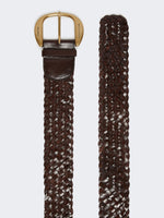 max mara braided leather belt for women