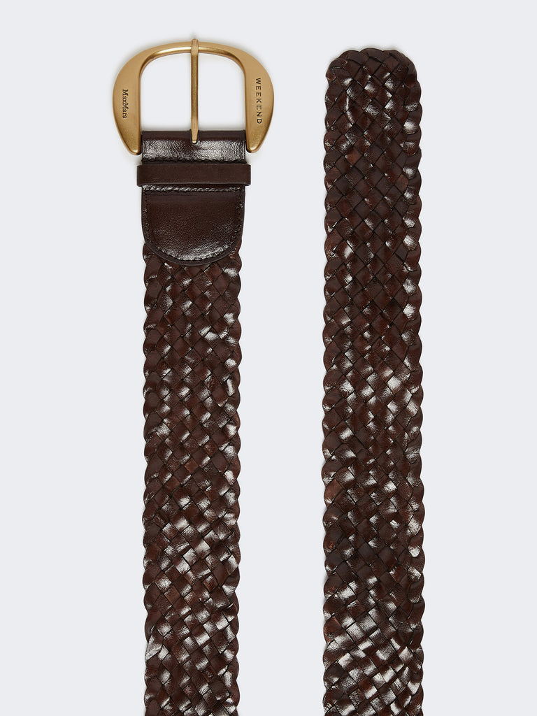 max mara braided leather belt