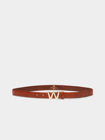max mara leather belt with logo buckle for women