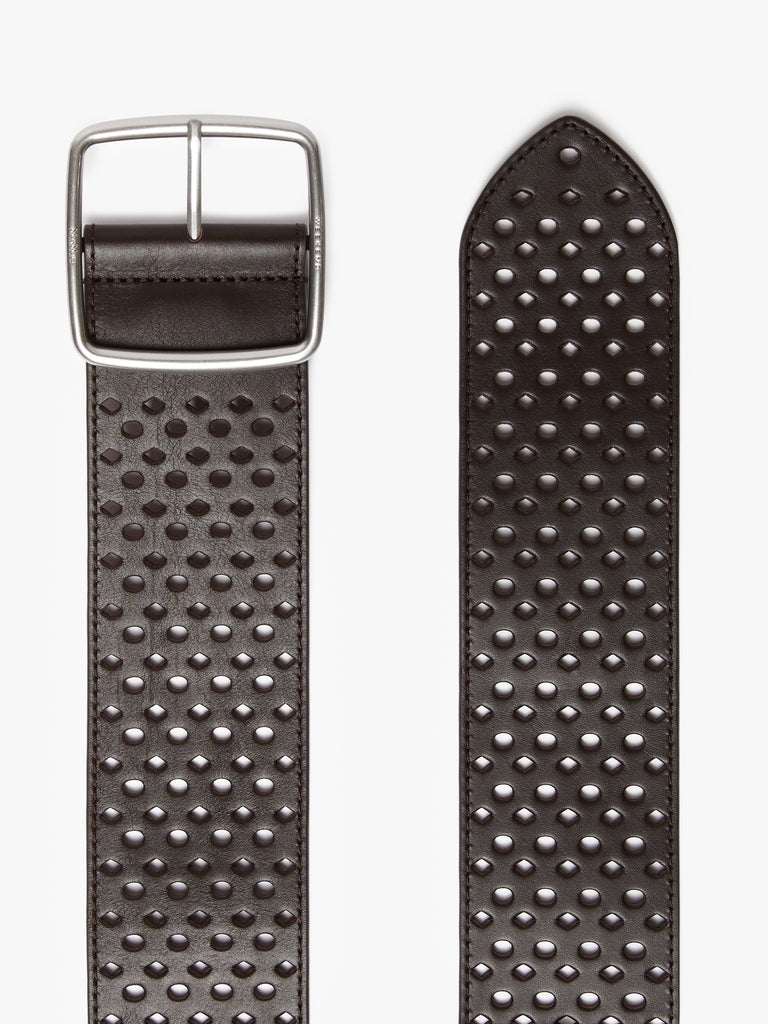 max mara perforated leather belt