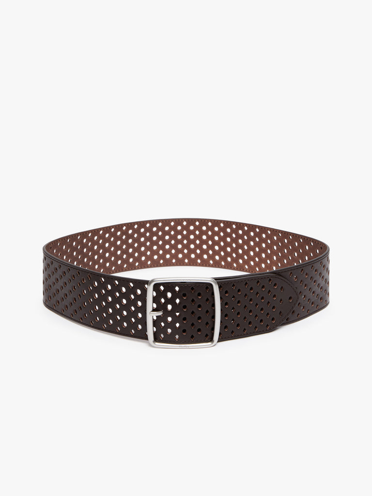 max mara perforated leather belt