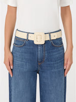 max mara shiny nappa leather belt for women