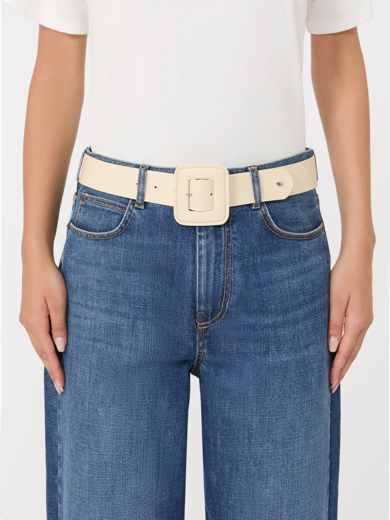 max mara shiny nappa leather belt