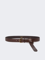 max mara leather belt for women