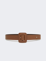 Nappa Sheepskin Belt for Women - Tobacco - Max Mara UAE