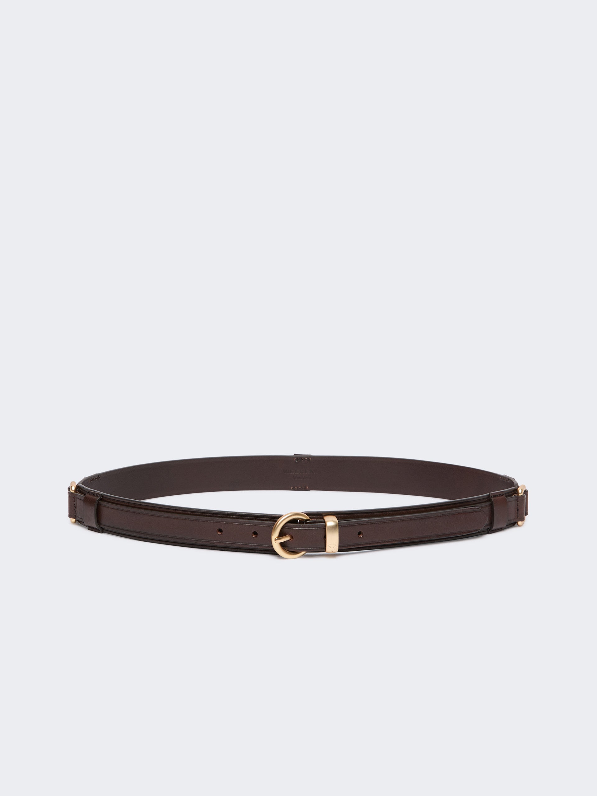 max mara leather belt with rectangular rings for women