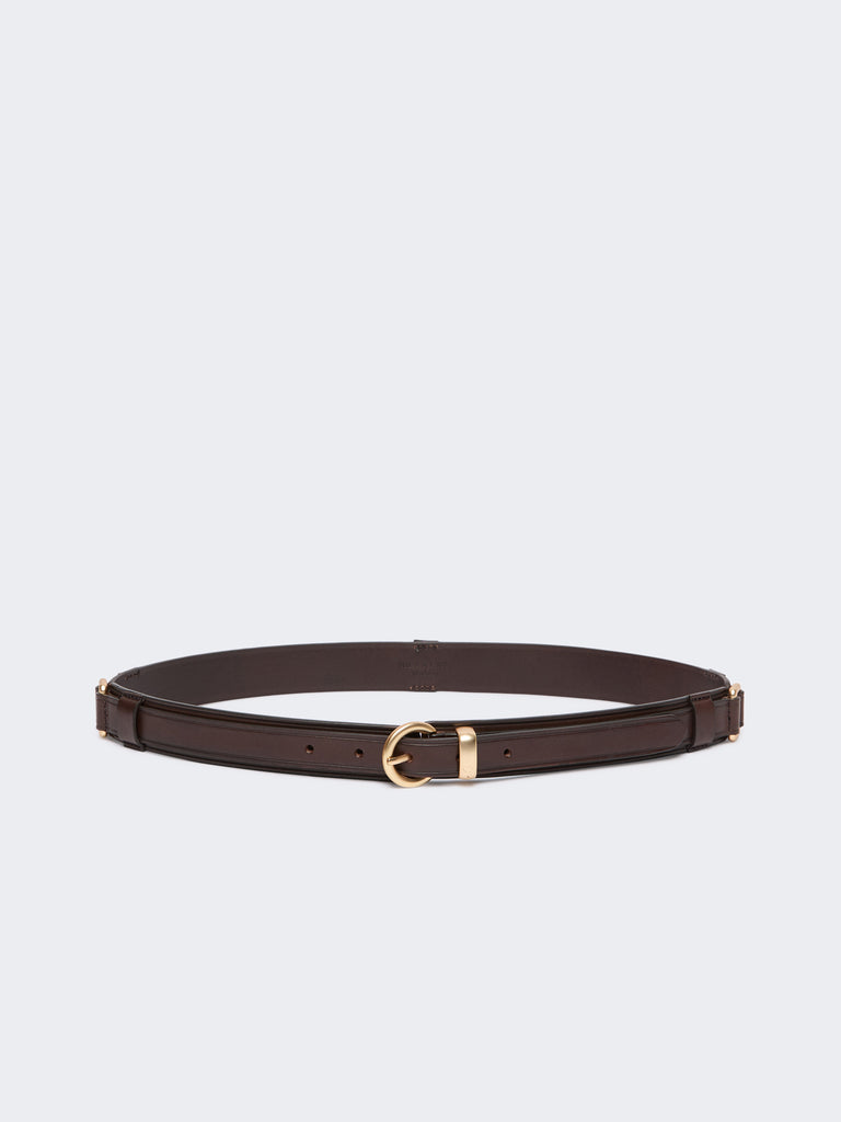 max mara leather belt with rectangular rings