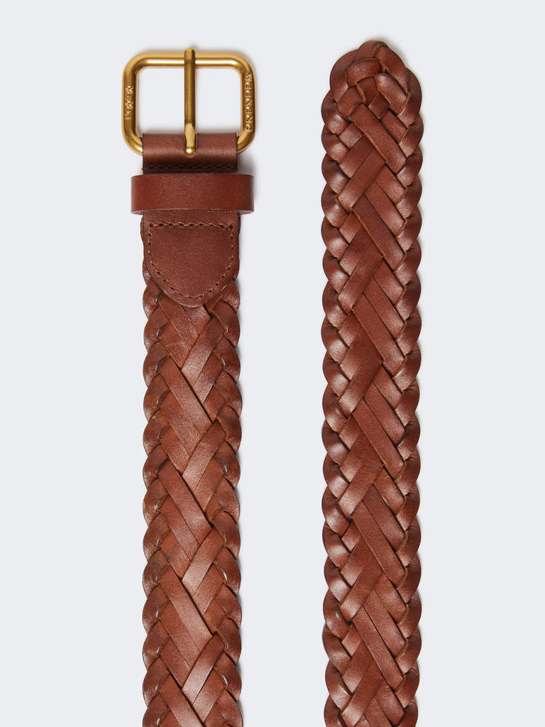 max mara woven leather belt