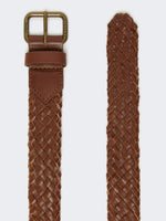 max mara woven leather belt for women