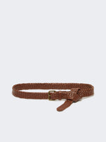 max mara woven leather belt for women