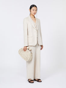 Medium Nappa Leather Tricot Pasticcino Bag for Women - Ivory - Max Mara UAE