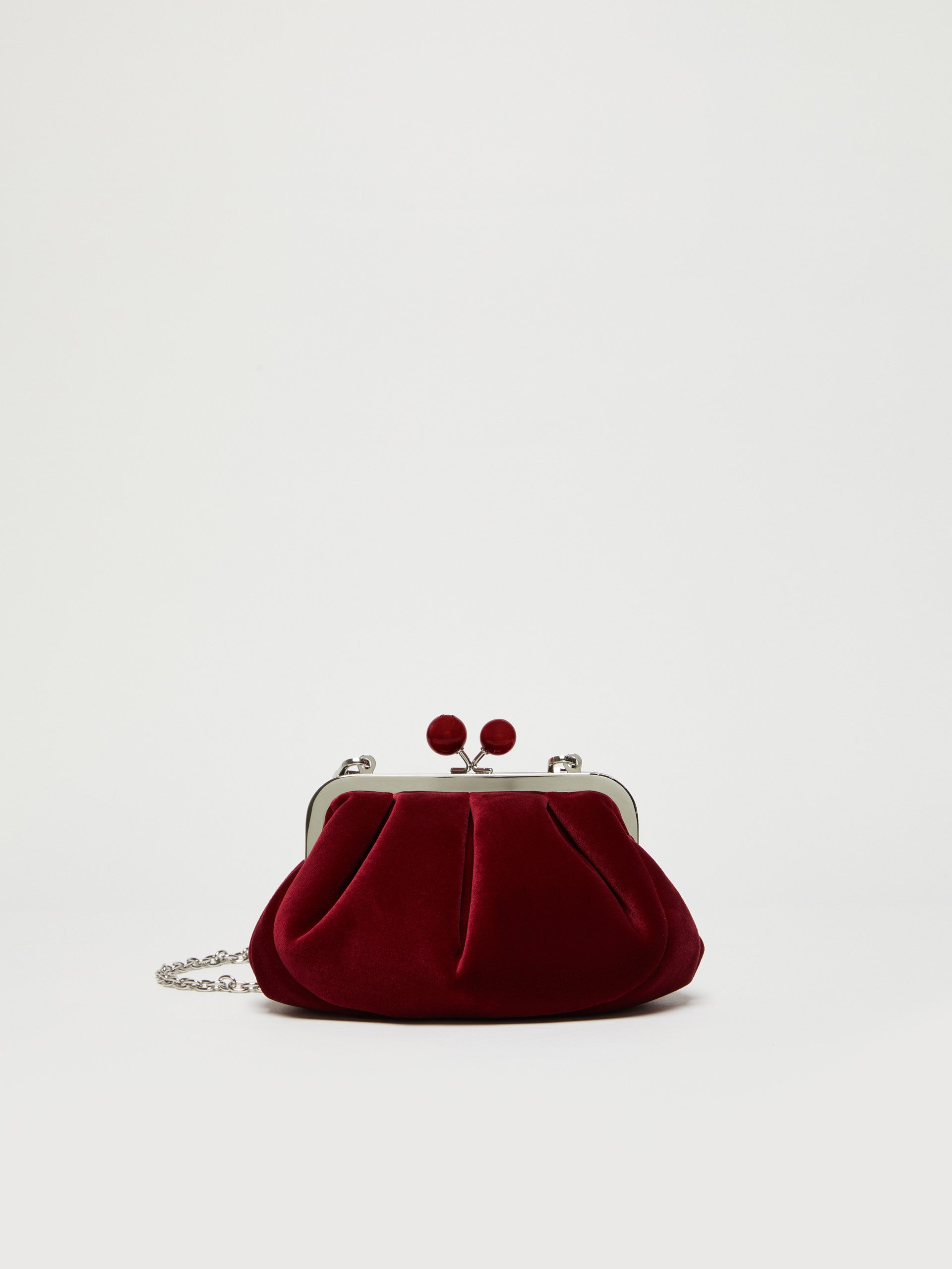 Small Velvet Pasticcino Bag for Women - Bordeaux - Max Mara UAE