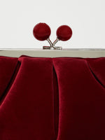Small Velvet Pasticcino Bag for Women - Bordeaux - Max Mara UAE