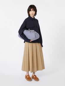 Large Gingham Cotton Pasticcino Bag for Women - Ultramarine - Max Mara UAE