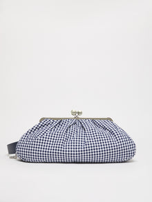 Large Gingham Cotton Pasticcino Bag for Women - Ultramarine - Max Mara UAE