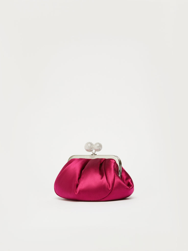 max mara small satin pasticcino bag with rhinestones