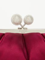 Small Satin Pasticcino Bag With Rhinestones for Women - Antique Rose - Max Mara UAE