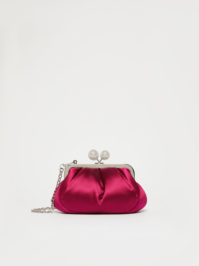 max mara small satin pasticcino bag with rhinestones