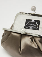 Small Satin Pasticcino Bag With Rhinestones for Women - Medium Grey - Max Mara UAE